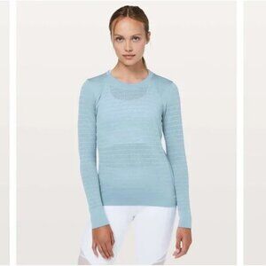 NWT Lululemon Breeze By Long Sleeve *Squad - BLUE Size 8